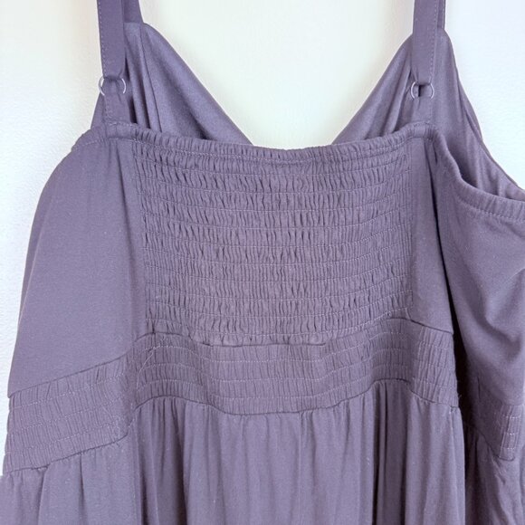 TORRID Black Wide-Leg Jumpsuit – Adjustable Straps, Tie Front, Smocked Back - Picture 6 of 6